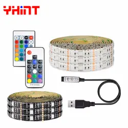 Светодиодные полосы USB 5 V RGB 5050 30led/m 0,5 м до 5 м настраиваемые IP65 Водонепроницаемая светящаяся лента Рождественский ТВ PC фонового освещения