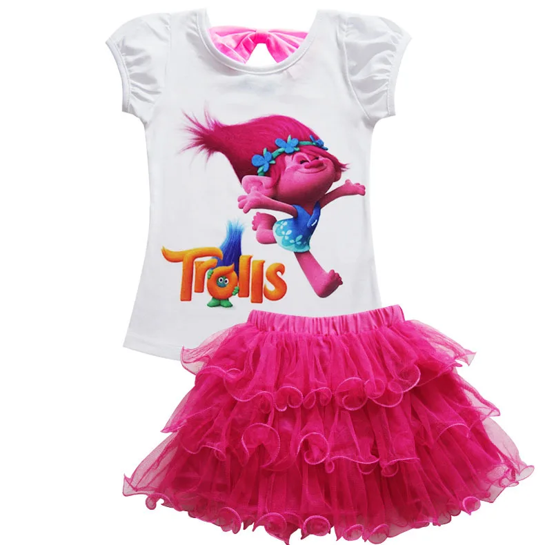 

Children's Suit Skirt Trolls/ Vampire/Moana Short Sleeve Skirt Vampire Children's Suit Pendant Skirt