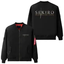 US size Mens Jacket for Game SEKIRO Shadows Die Twice Cosplay Coat Zipper Thicken Flight Jackets Flying Suit Outerwear