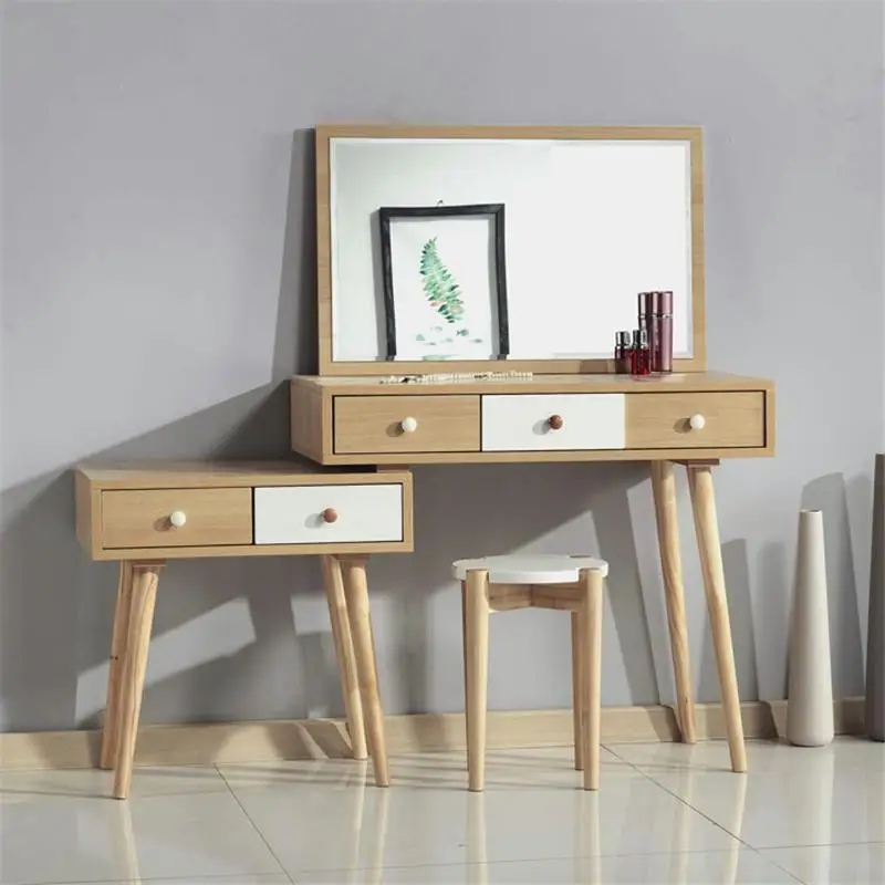 Coiffeuse Schminktisch Tablo Vanity De Maquiagem Bedroom Set Shabby Chic Wooden Quarto Korean Penteadeira Dressing Table