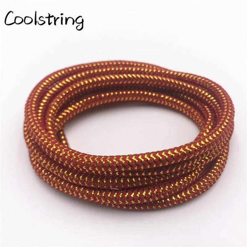 Coolstring Woman Wavy Black Gold White Silver Metallic Shoe Laces Glitter Shimmering Bootlaces For Women Lady Party Dress Boots