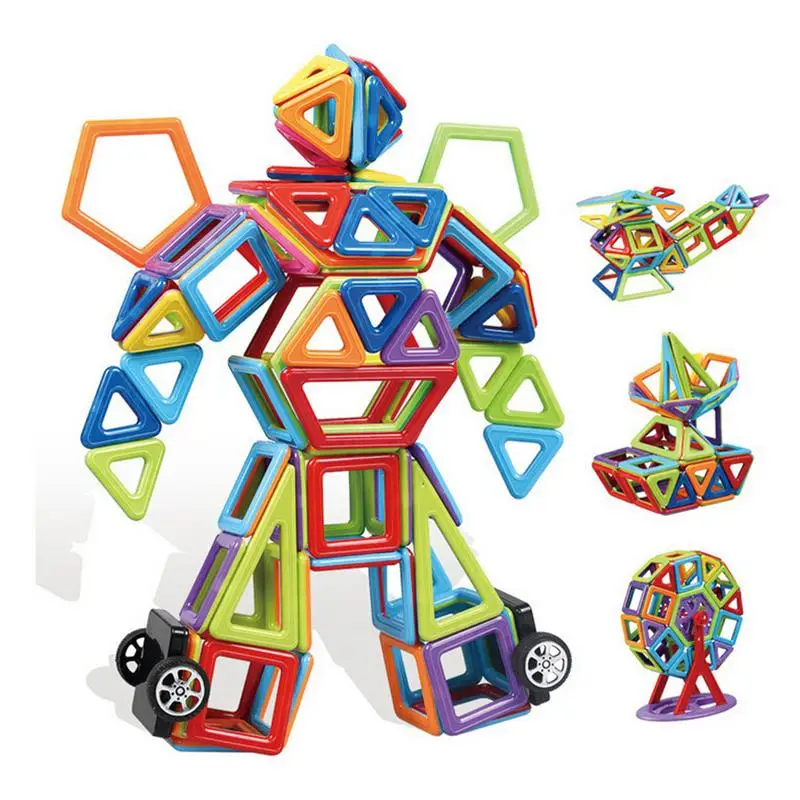 Чистый Магнитный кусок разнообразие строительные блоки магнит Собранный Дети Развивающие игрушки 109 шт