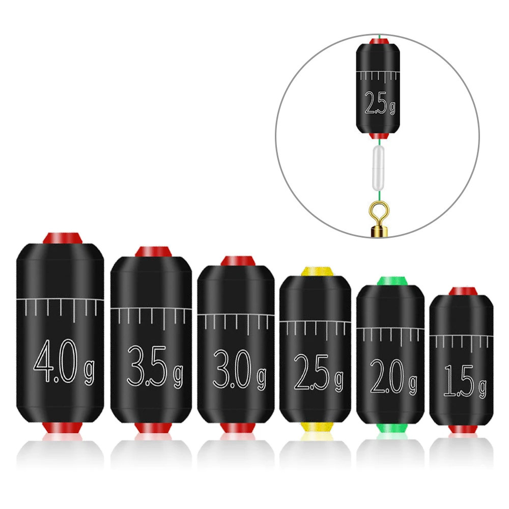 

5Pcs Lead Sinker with Graduations Environmental Coating Lure Weight Sinker Sheet Rolls 1.5g / 2.0g / 2.5g / 3.0g / 3.5g / 4.0g