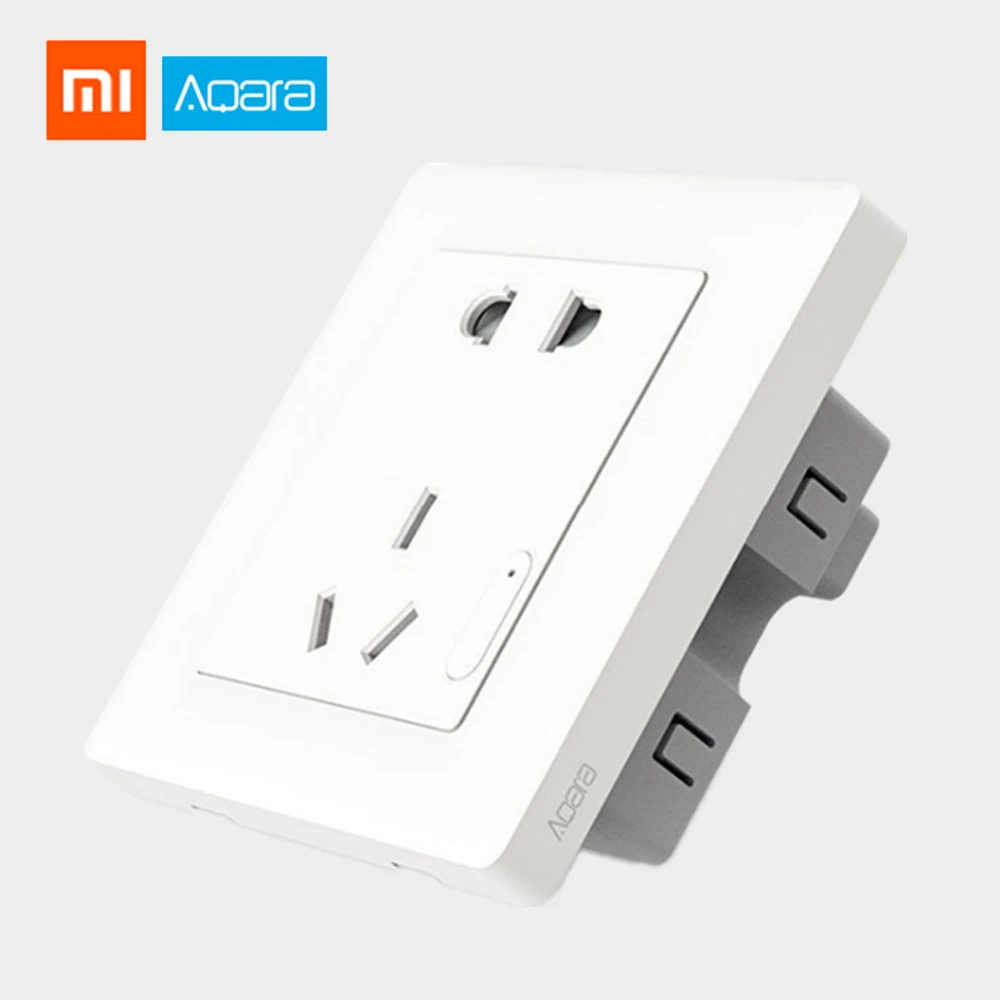Умный выключатель Xiaomi Aqara ZigBee розетка с управлением светом работает приложением