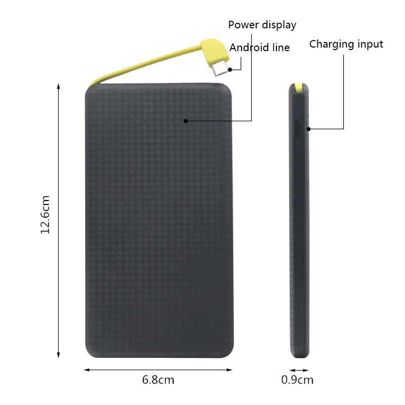 5000mAh Mini Power Bank with USB Port For iPhone Samsung Xiaomi External Battery Portable Phone Charger Fast Charging