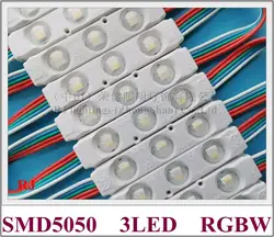 SMD 5050 RGBW светодиодный модуль ввода DC12V 75 мм * 15 мм * 9 мм SMD5050 3 светодиодный 1,5 W 120lm RGB-W 5 Поляков (провода)