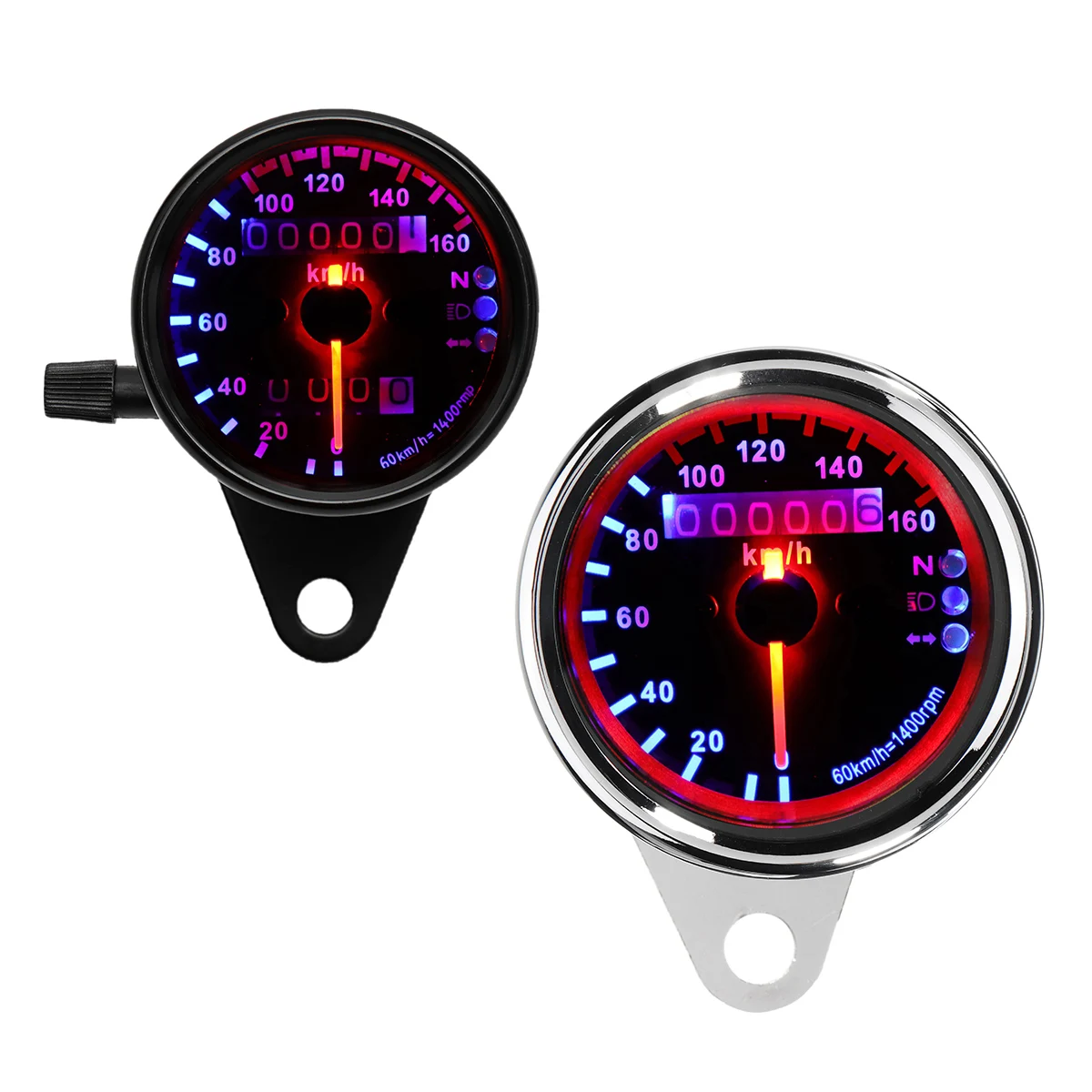 

12V DC LED Motorcycle Speedometer Odometer Readable Speed Meter Gauge Backlight Night Motorbike Instrument For Harley