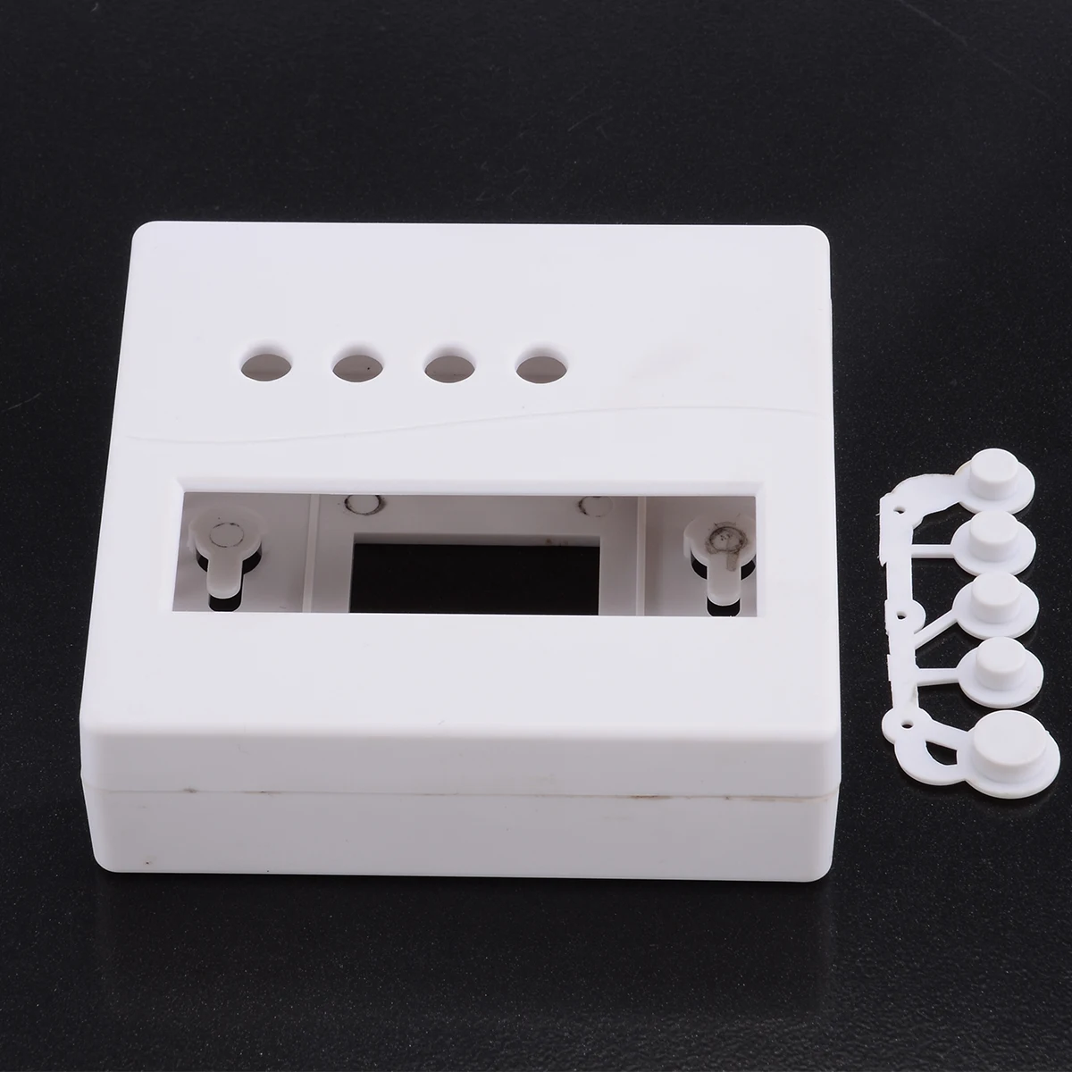 Водонепроницаемая белая крышка Пластиковый электронный кабель проект коробка корпус чехол для DIY LCD1602 с кнопками