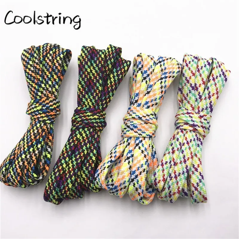 Coolstring Classic New 7mm Double Hollow Woven Lacets Women Sneaker Shoe Laces Casual Unisex Boots Shoelace Cordones Zapatilla