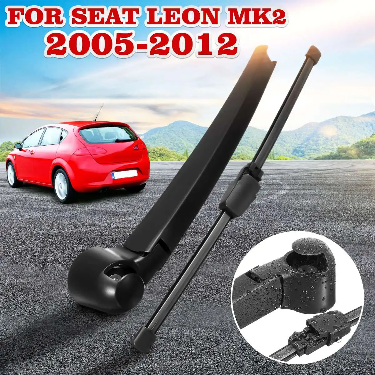 

1 Set 28.5cm Car Rear Window Windscreen Wiper Arm & Blade Set For SEAT LEON II MK2 2005 - 2012 For Seat Altea XL 2006 Onwards