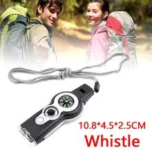 7в1 Открытый выживания Fluitje светодиодный светильник Kompas Многофункциональный Аварийный Gereedschap шестерни для Wandelen Reizen Кемпинг Apparatuur