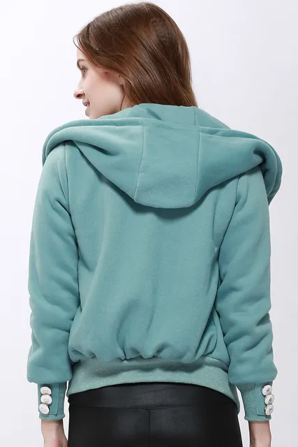 Wipalo Fashion Solid Color Long Sleeve Hoodie For Women Casual Women Hoodies Warm Outwear Big Sale Women Hoodies Clothings