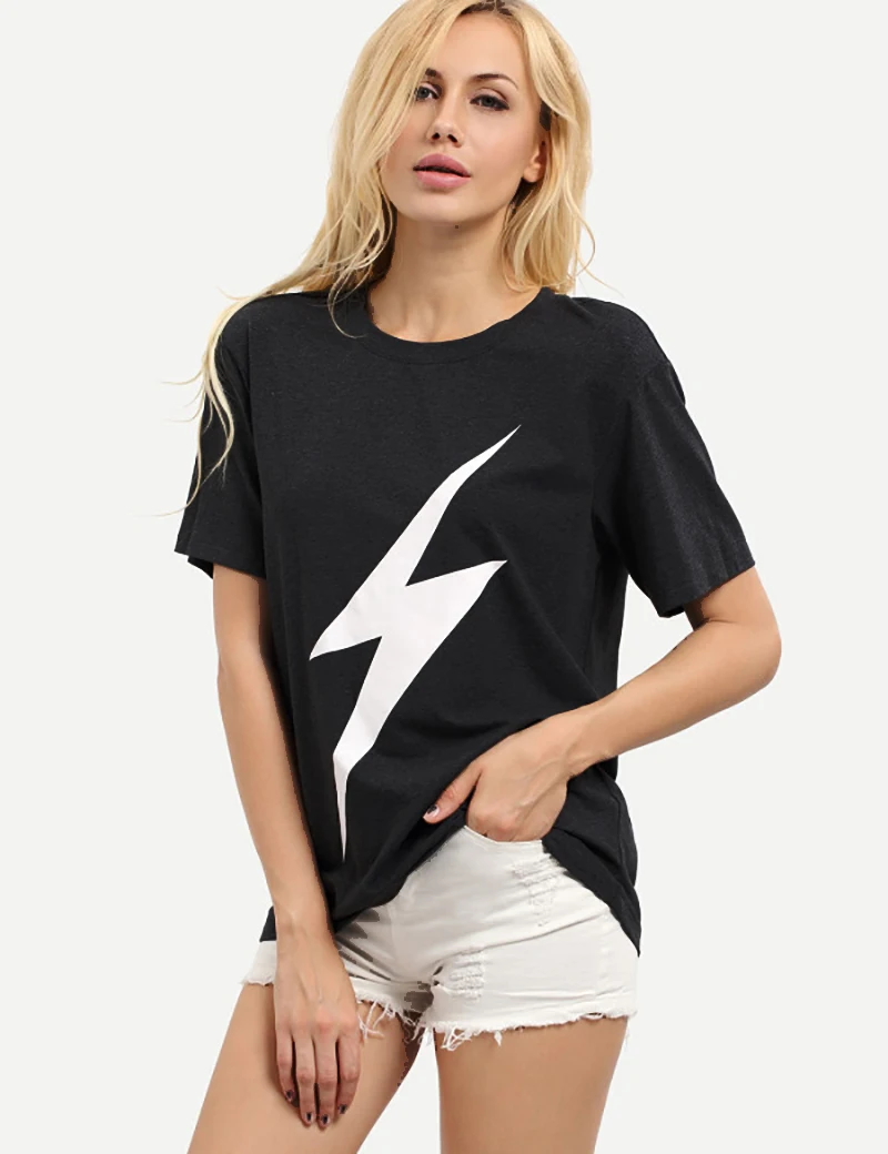 

Fashion Graphic T Shirts Instagram Tops T Shirt Pure Cotton Lightning Summer Clothing Tshirt Basic Tshirt Gift Plus Size XS-XXXL