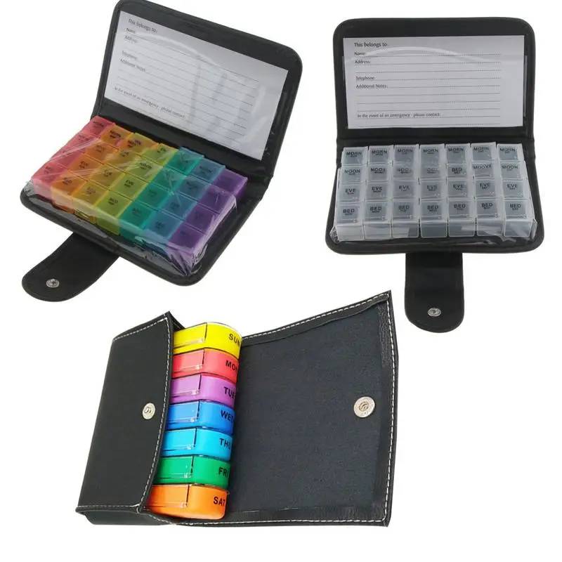 

28 Grid Color Pill Box Sets Wallet Kit Environmental Protection Package Kit Component Box Chip Sub-package High Quality Material
