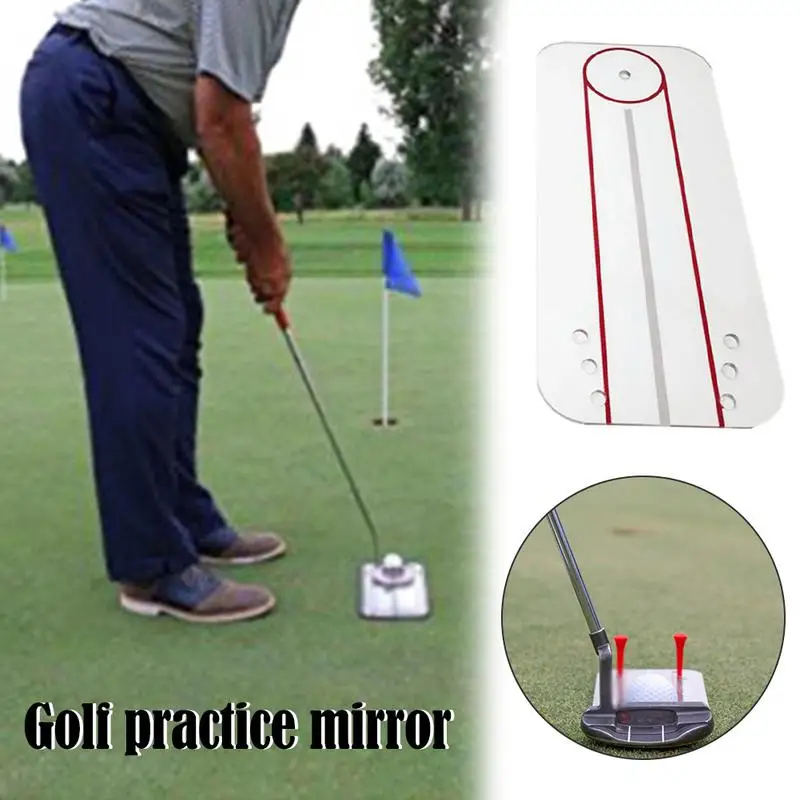 

Portable Golf Putting Mirror Alignment Training Aid Swing Trainer Eye Line Golf Training Aids Golf Swing Straight Practice Tool