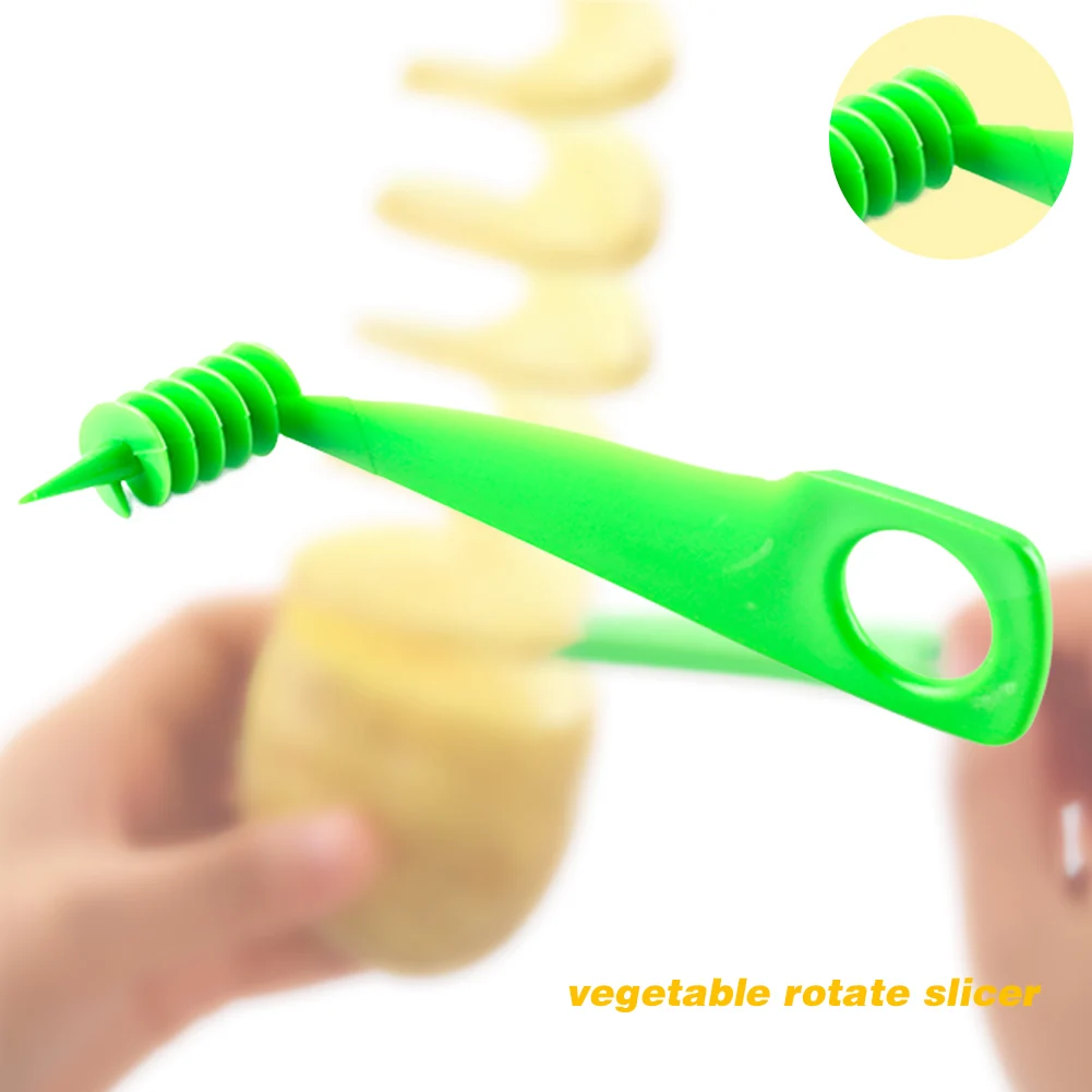 

1PC Potato Tower Spiral Manual Vegetable Portable Small Screw Plastic Cutter Multifunctional Rotate Slicer