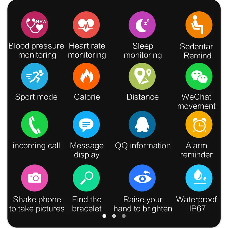 Умный Браслет NIYOQUE, измеритель артериального давления, кислородный смарт-браслет, монитор сердечного ритма, IP67, водонепроницаемый смарт-браслет для IOS, Android