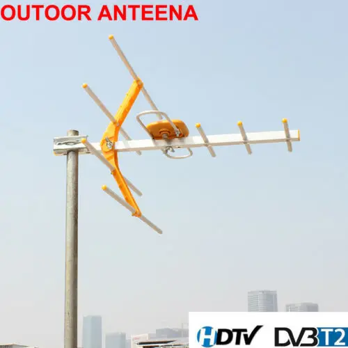 

HDTV 1080p Outdoor Amplified Digital Antenna UHF VHF FM Long Range HD TV 15dB