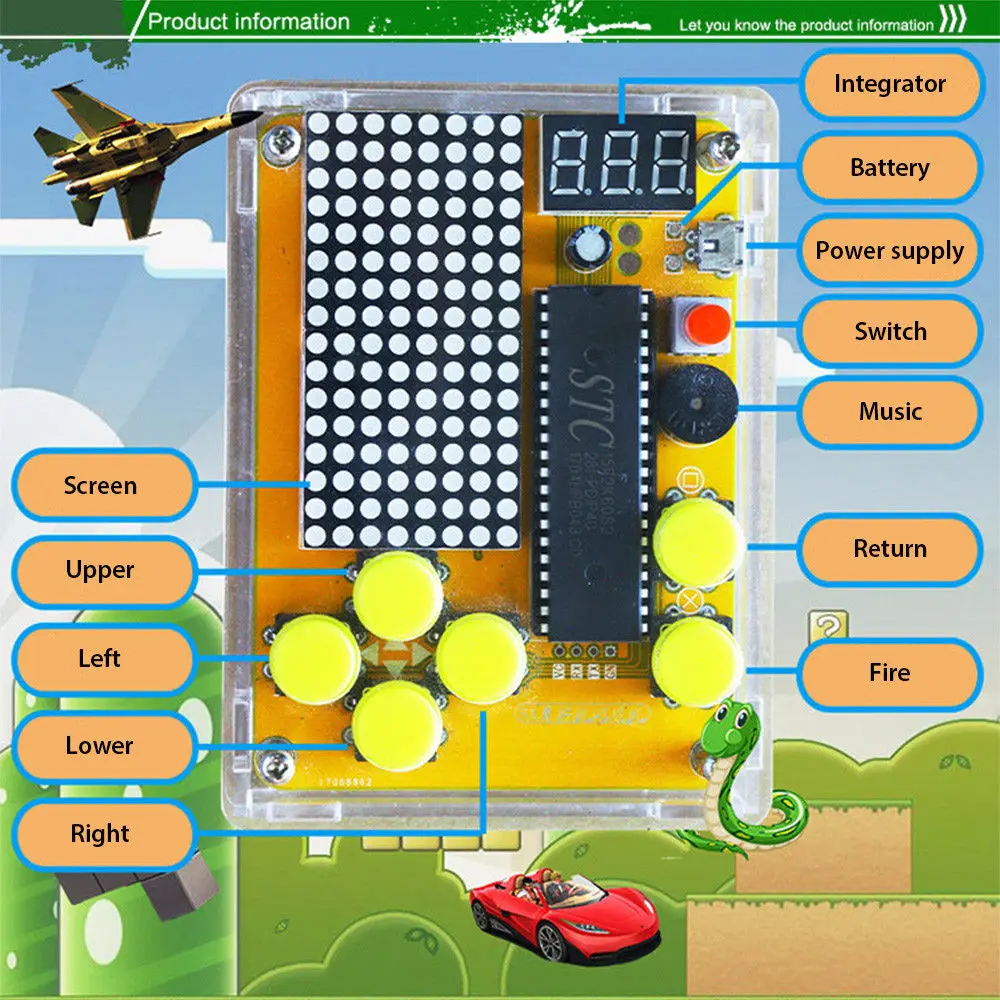 Diy Электронный Обучающий набор 4 в 1 классические игры для