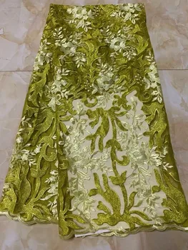 

African French Tulle Lace Fabric With flowers High Quality Nigerian Embroidery Tulle French Lace Fabric For Party Dress