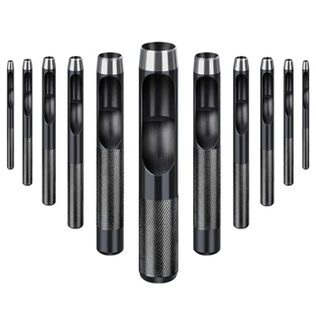 

11Pcs Round Hole Punch Set For Watch Band, Leather, Gasket Belt, Fabric, Canvas Clothes, Eyelet(1-10Mm) Round Hollow Hole Punc