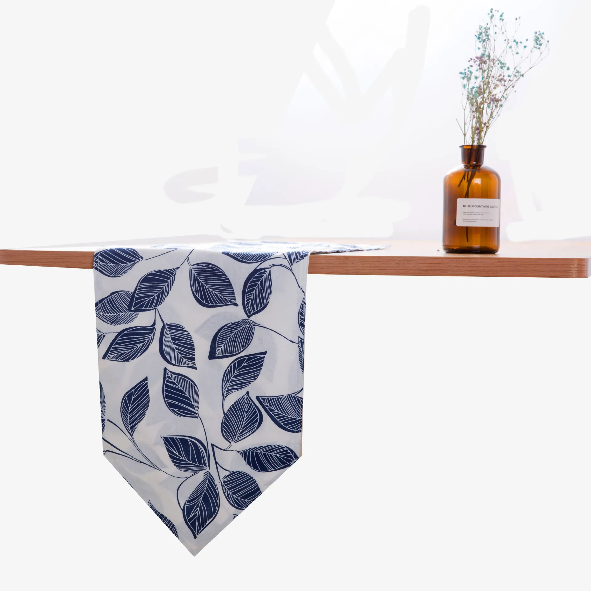 

100% Linen Hemp Flag Tea Mat Television Cabinet Plant Print Chemin De Table Runner Strip Cover A Piece Of Cloth Modern Concise