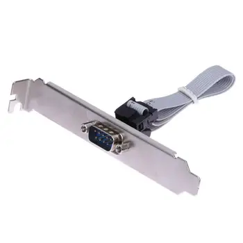 

40cm High Quality Motherboard RS232 DB9 Pin COM Port Ribbon Serial Cable Connector Bracket
