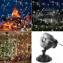 Лампа проектор вечерние открытый светодио дный Рождественский светодиодный белый свет снег свет дом мини снег свет