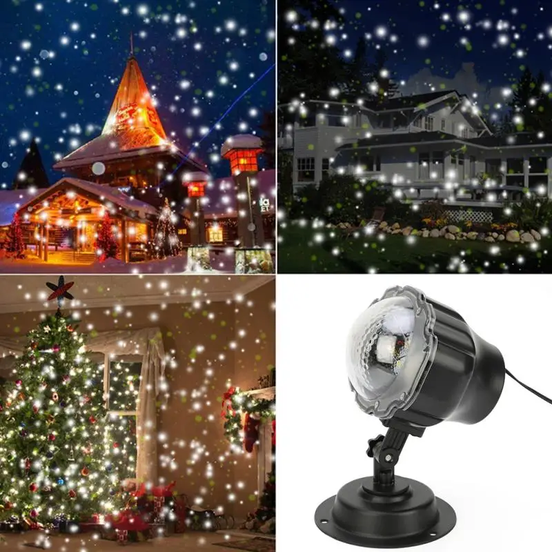 

Lamp Projector Mini Party Outdoor Christmas LED White Light Snow Light House Mini Snow Light
