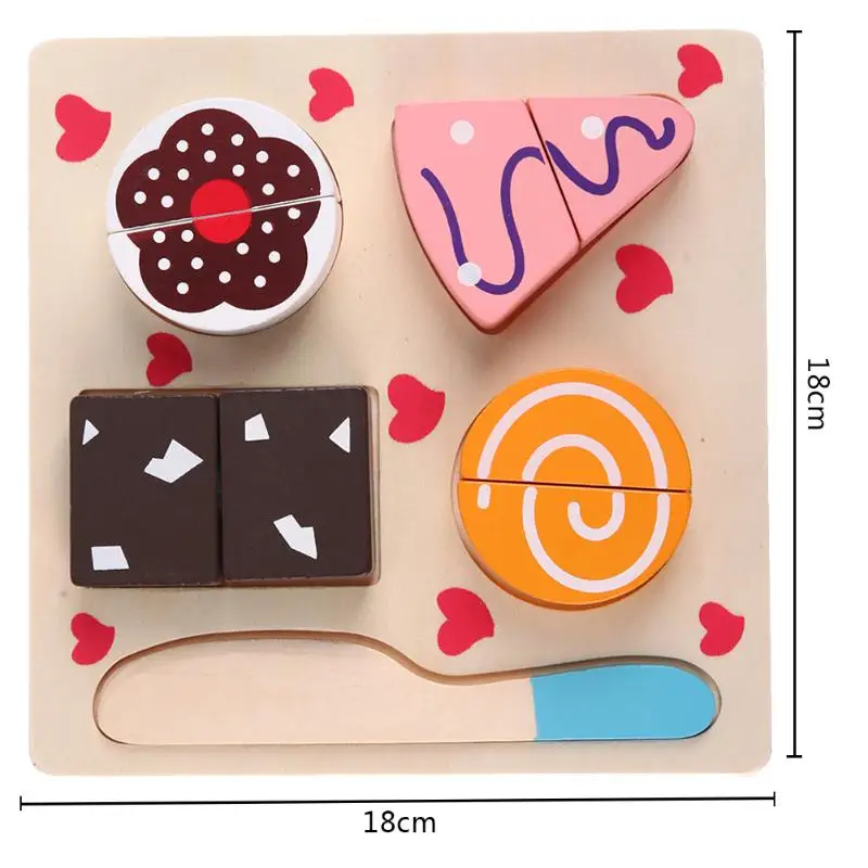 

Cut Fruits Vegetables Dessert Wooden Toy Kitchen Kids Cooking Kitchen Toy Food Pretend Play Puzzle Educational Toys for Children