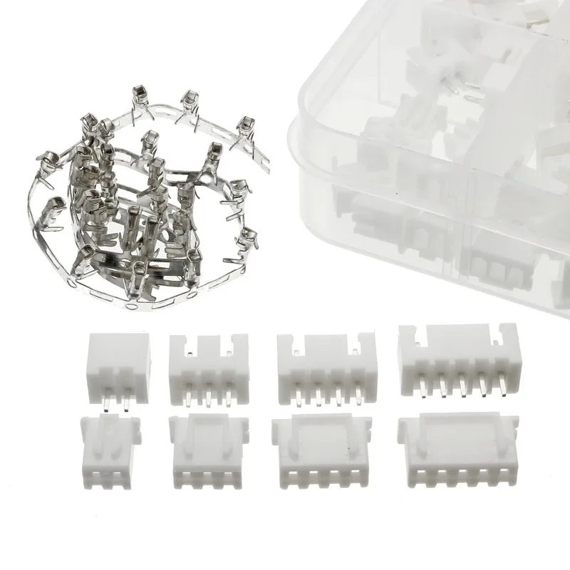 

2p 3p 4p 5pin 2.54mm Terminal Pitch Pin Header Housing Connector Adapter XH Terminals new 40 sets Kit