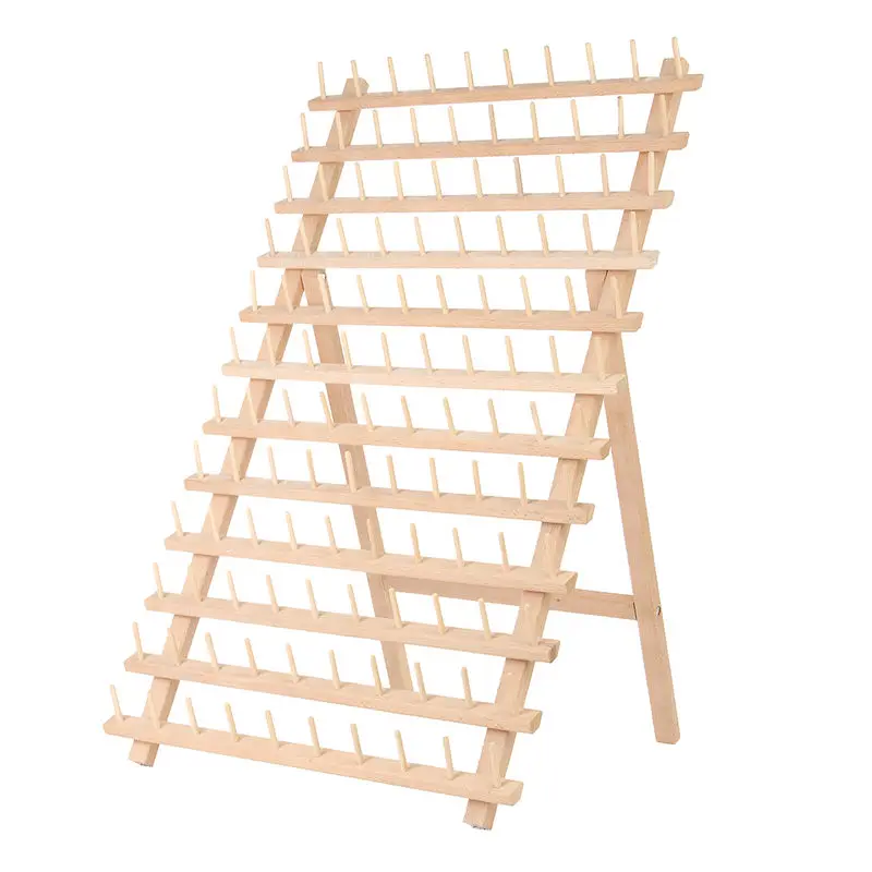 

Convenient 120 Spools Wood Folded Thread Rack Sewing Embroidery Stand Holder Organizer Sewing Tools