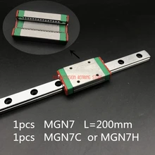 Фрезерный станок с ЧПУ Запчасти Для 7 мм линейные направляющие Mgn7 L = 200 железнодорожные пути+ Mgn7c или Mgn7h длинные перевозки для ЧПУ X Y оси Z
