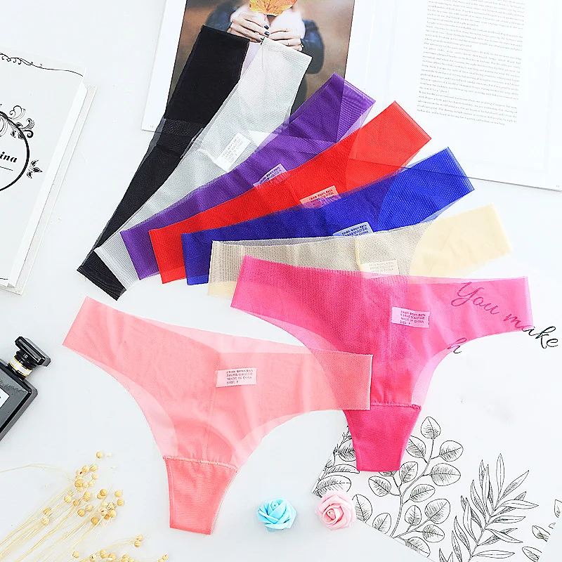 

Sexy Panties Ladies Clothing Accessories Seamless Low Waist Solid One Piece Underwear G-string T-Back ultrathin 1PC gauze women