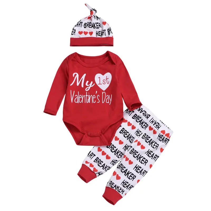 my first valentine's day outfit baby girl