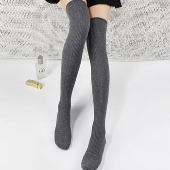 

Women's Warm Knit Over The Knee Stockings Long Cotton Tights Thigh Striped Fashion Hot Warm Autumn Winter Stockings