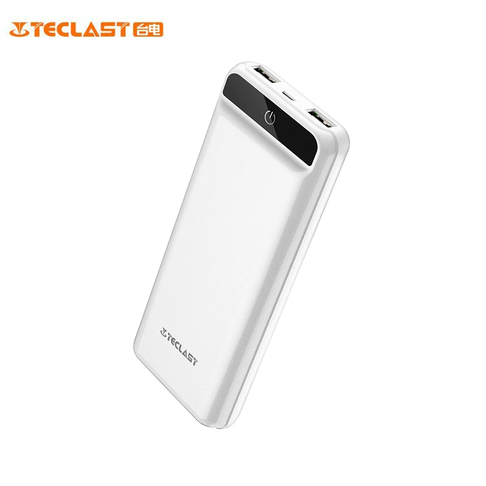 

Teclast A20 20000mAh Power Bank 2.1A Fast Charge 2 USB Output Lightweight for iPhone Samsung Xiaomi Tablet External Battery Pack