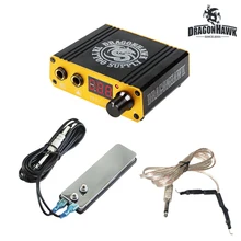 Профессиональная цифровая Татуировка питания комплект с 1 шт. педаль переключатель и 1 шт. зажим Шнур