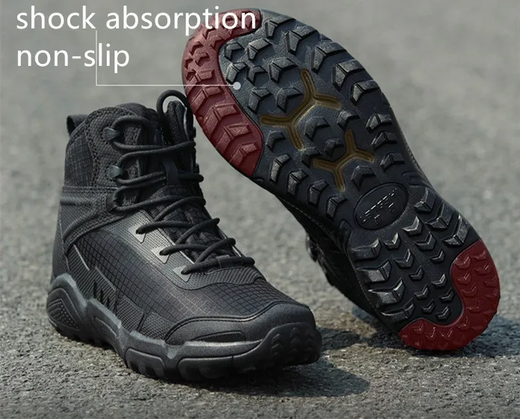 Ultralight Waterproof Men Combat Training Shoes Army Fan Outdoor Hiking Sport Climbing Non-Slip Breathable Desert Tactical Boots