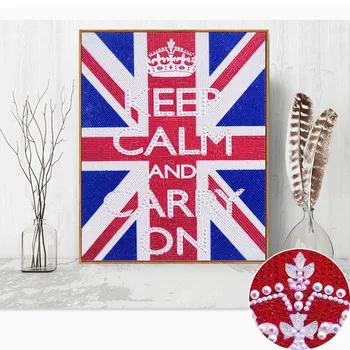 

AZQSD Diamond Painting Cartoon Keep Calm Special Shape Diy Diamond Embroidery Picture Of Rhinestone Mosaic Home Decoration 5D