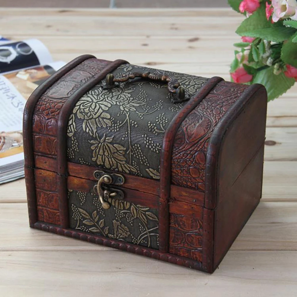 3pcs Jewelry Storage Box Wooden Durable Antique Sundries Box for Girls Women Jewelry Organizer