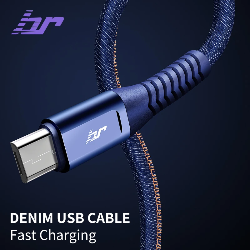 

iHaitun Denim USB Cable For iPhone XS MAX XR Cables Micro Fast Data For iPhone X 8 7 6 Charging Wire Cord Charger Type C Cable C