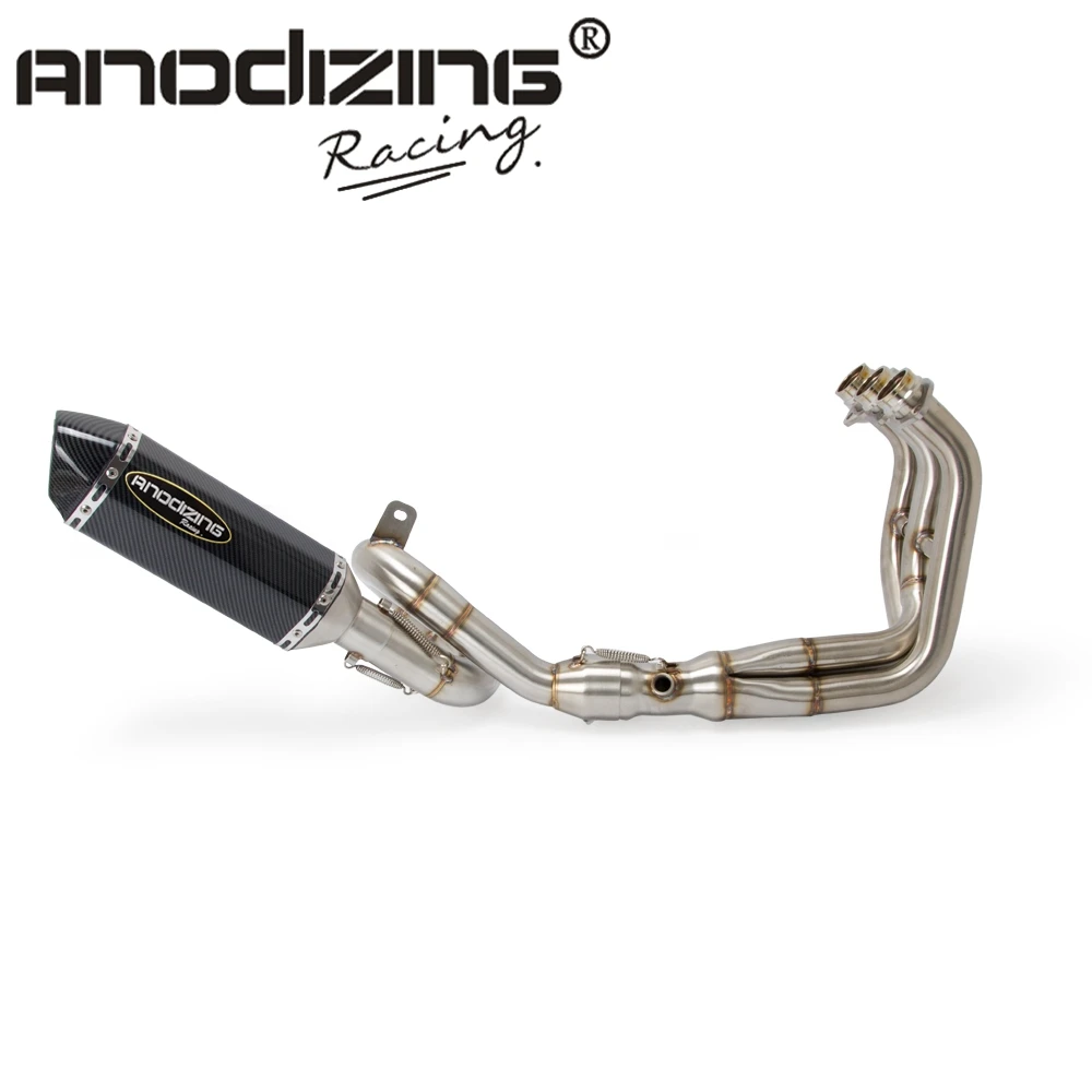 

Motorcycle Full Exhaust System Header Loop Front Pipe Muffler For YAMAHA MT09 FZ09 MT-09 FZ-09 2014-2018 XSR900 NOT for Tracer