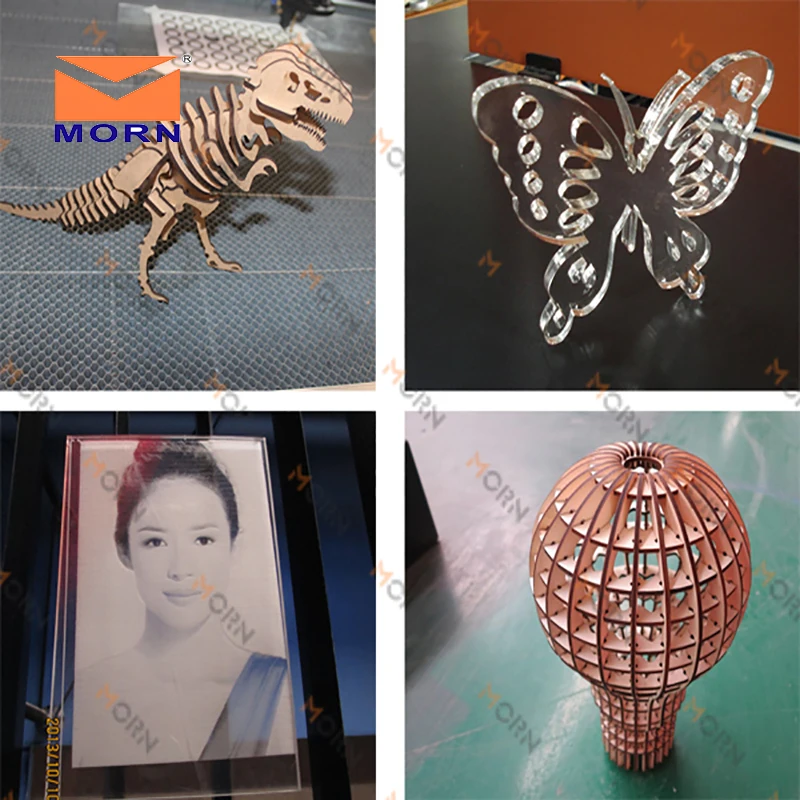 Wood Laser Cutter Engraver with CW-3000 /CW5000 Water Chiller CNC Engraving Machine with CorelDraw, AutoCAD, Photoshop 