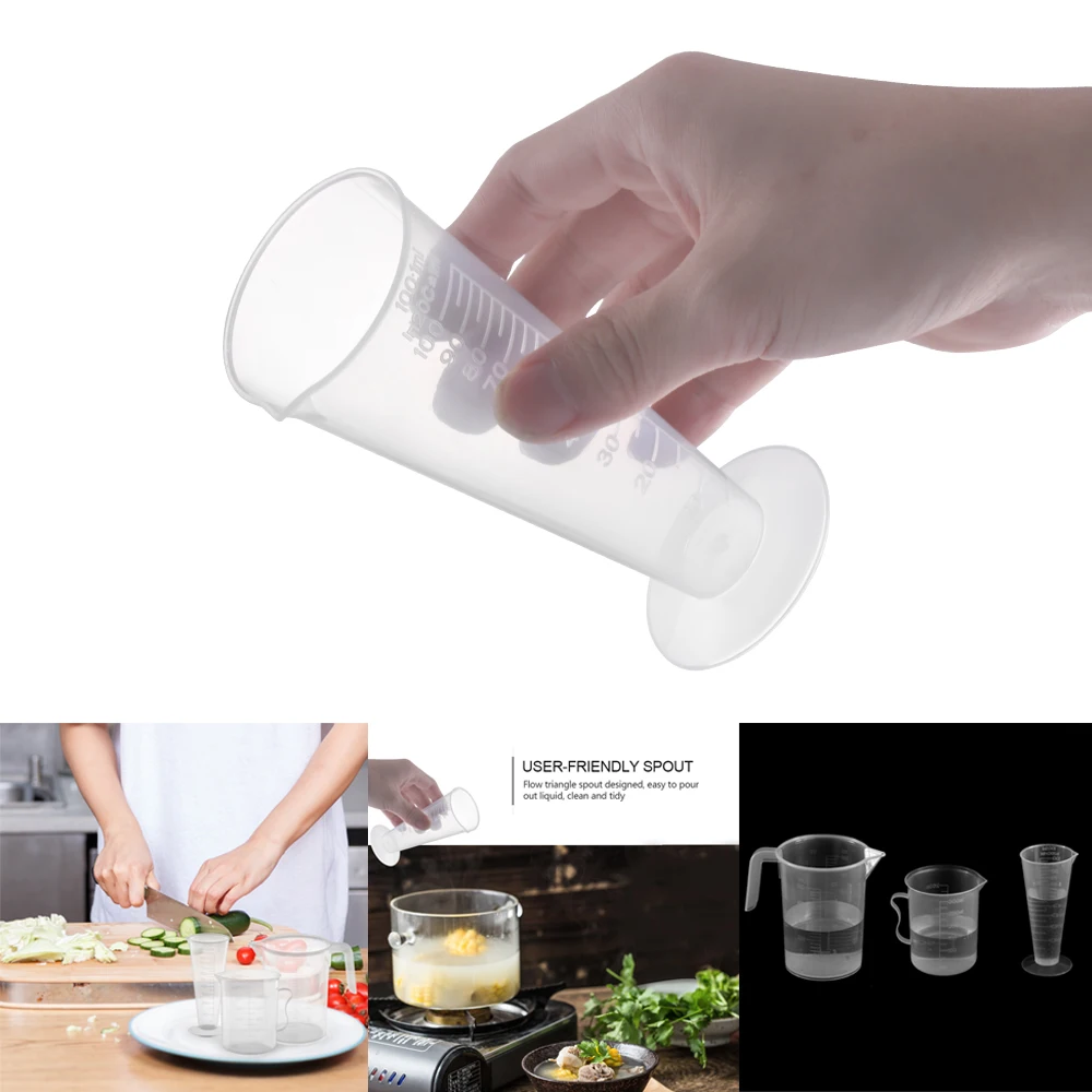 

100ml 500ml Silicone Measuring Cup Crystal Glue Transparent Cup with Scale Kitchen Measuring Cups DIY Cake Baking Mold Tool