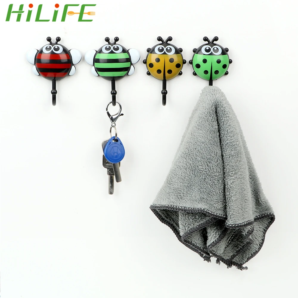 Hilife Kitchen Utensils Suction Cup Ladybug Bee Type Sucker Nail
