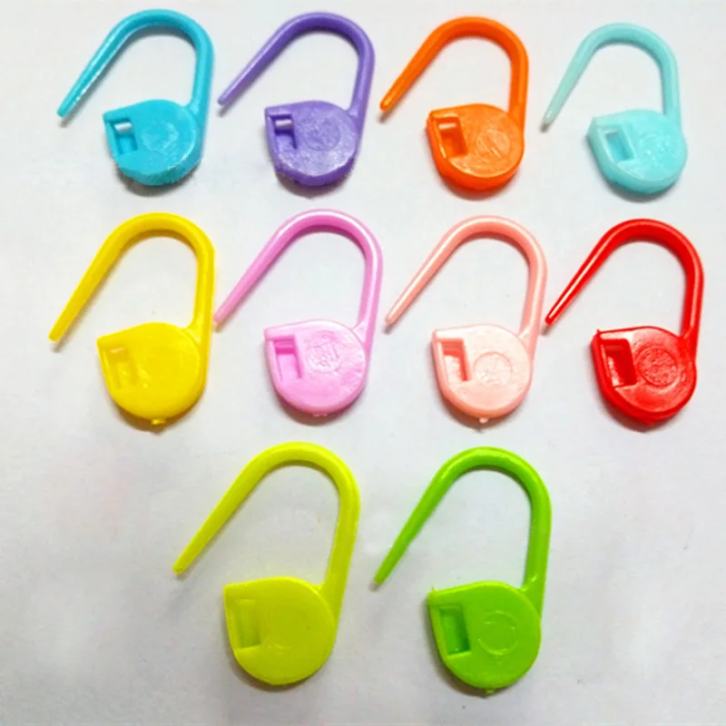 

50pcs Sweater Mark Knitting Needle Clip Mixed Colors DIY 22mm Buckle Needle Knit Dedicated Lock Pins Sewing Accessories