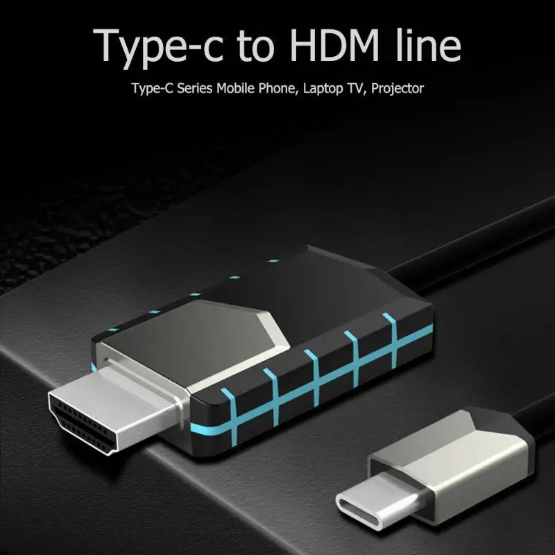 4 K HD USB C Adattatore HDMI di Tipo C al Cavo di HDMI per Audio Video HDTV USB al Convertitore di