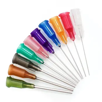 Syringe Dispensing Needles With Luer Lock 14G,15G,16G,18G,20G,21G,22G,23G,25G,27G,Blunt Tip,1.5 Inch Length,100 PCS/Bag tt 14g 27g 1000pcs bag dispensing needles blunt glue liquid dispenser dispensing needle plastic tapered tips