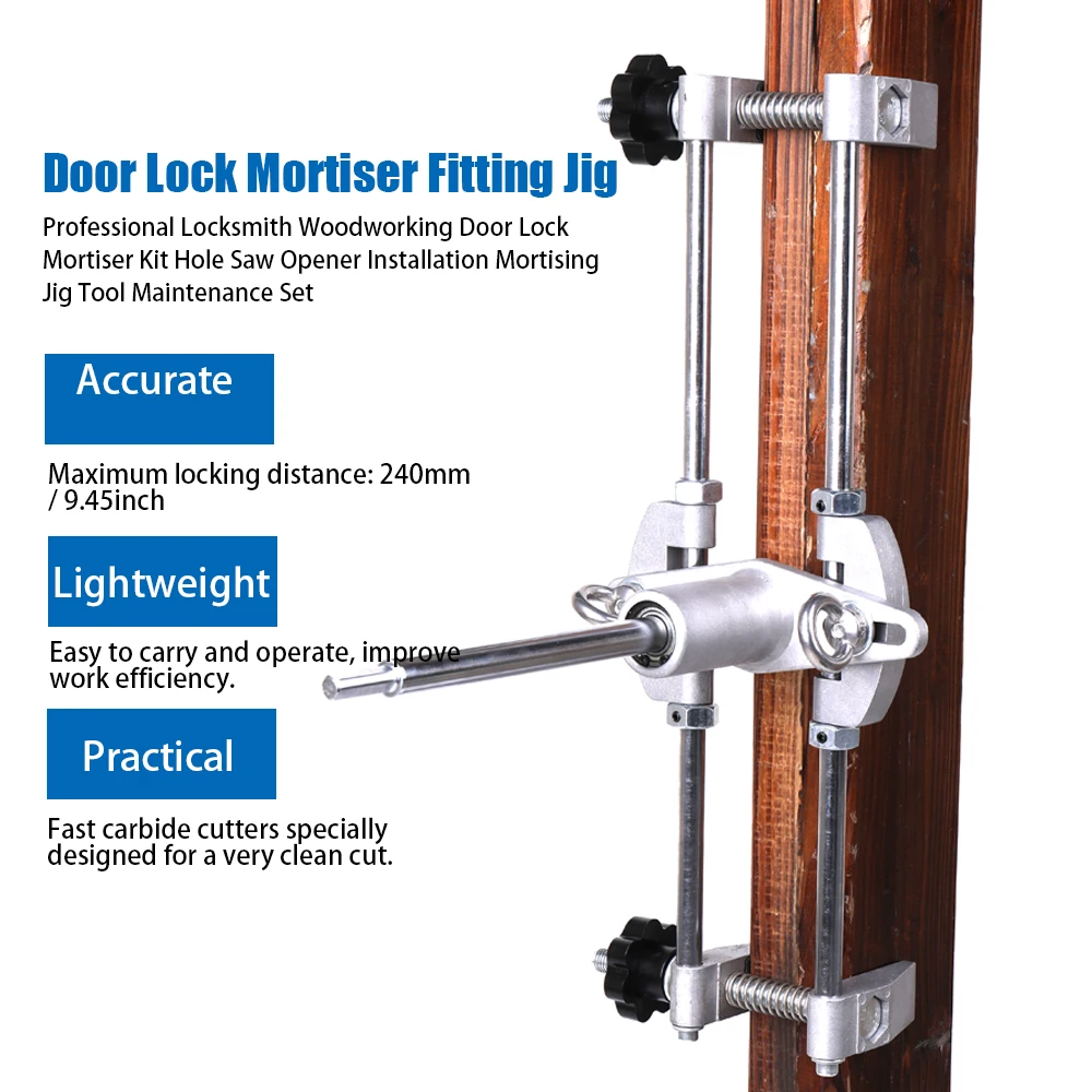 Профессиональный слесарный деревообрабатывающий дверной замок набор для долбежного станка отверстие пилы установка Mortising инструмент для калибровки обслуживания набор